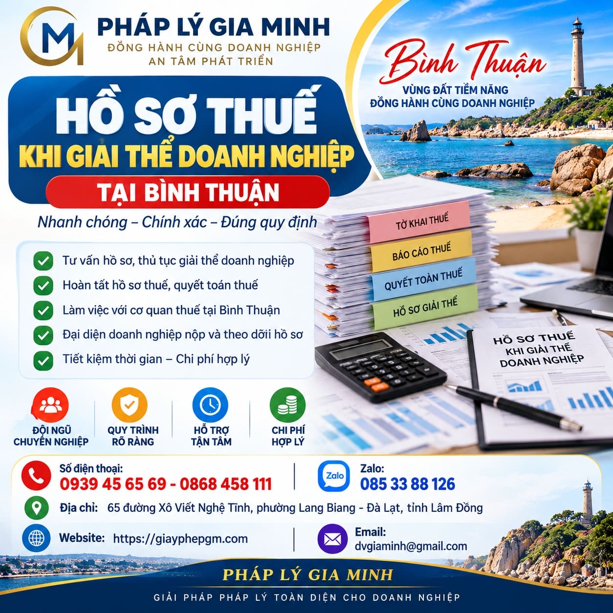 Hồ sơ thuế khi giải thể doanh nghiệp tại Bình Thuận Hồ sơ thuế khi giải thể doanh nghiệp tại Bình Thuận