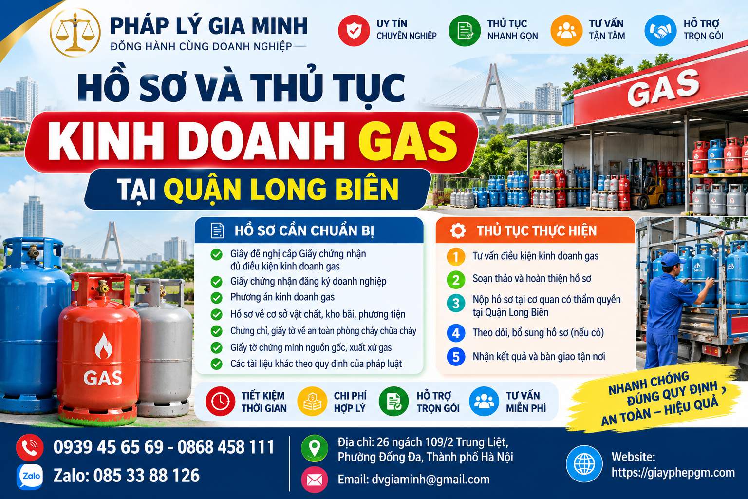 Hồ sơ và thủ tục kinh doanh gas tại quận Long Biên