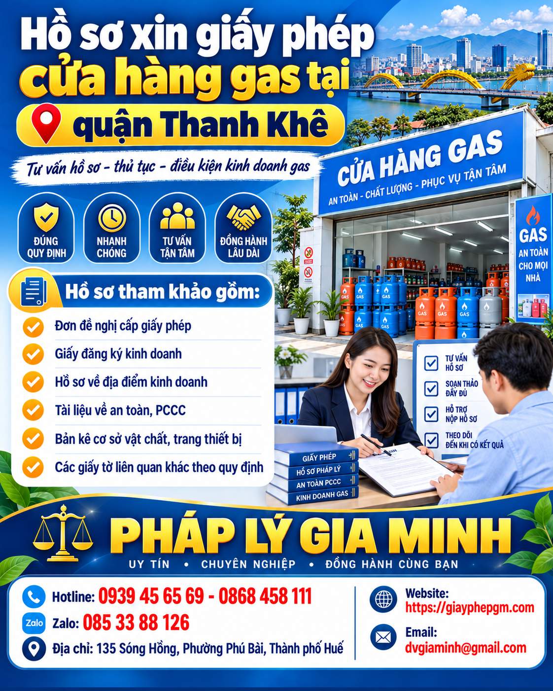 Hồ sơ xin giấy phép cửa hàng gas tại quận Thanh Khê