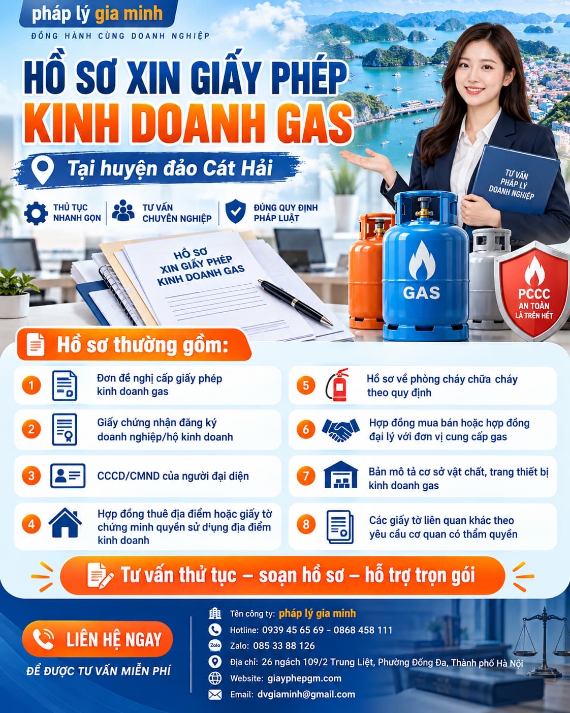 Hồ sơ xin giấy phép kinh doanh gas tại huyện đảo Cát Hải Hồ sơ xin giấy phép kinh doanh gas tại huyện đảo Cát Hải