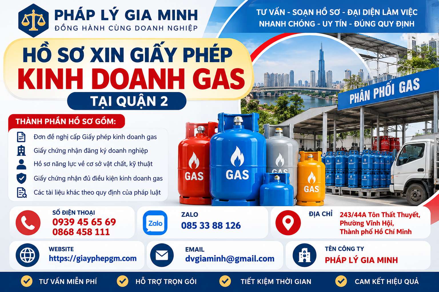 Hồ sơ xin giấy phép kinh doanh gas tại quận 2
