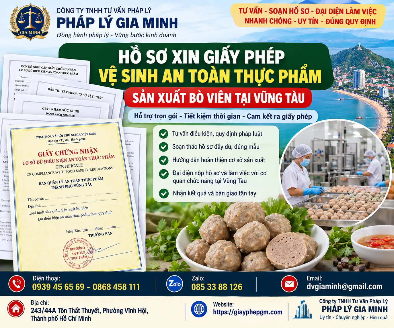 Hồ Sơ Xin Giấy Phép Vệ Sinh An Toàn Thực Phẩm Sản Xuất Bò Viên Tại Vũng Tàu Hồ Sơ Xin Giấy Phép Vệ Sinh An Toàn Thực Phẩm Sản Xuất Bò Viên Tại Vũng Tàu