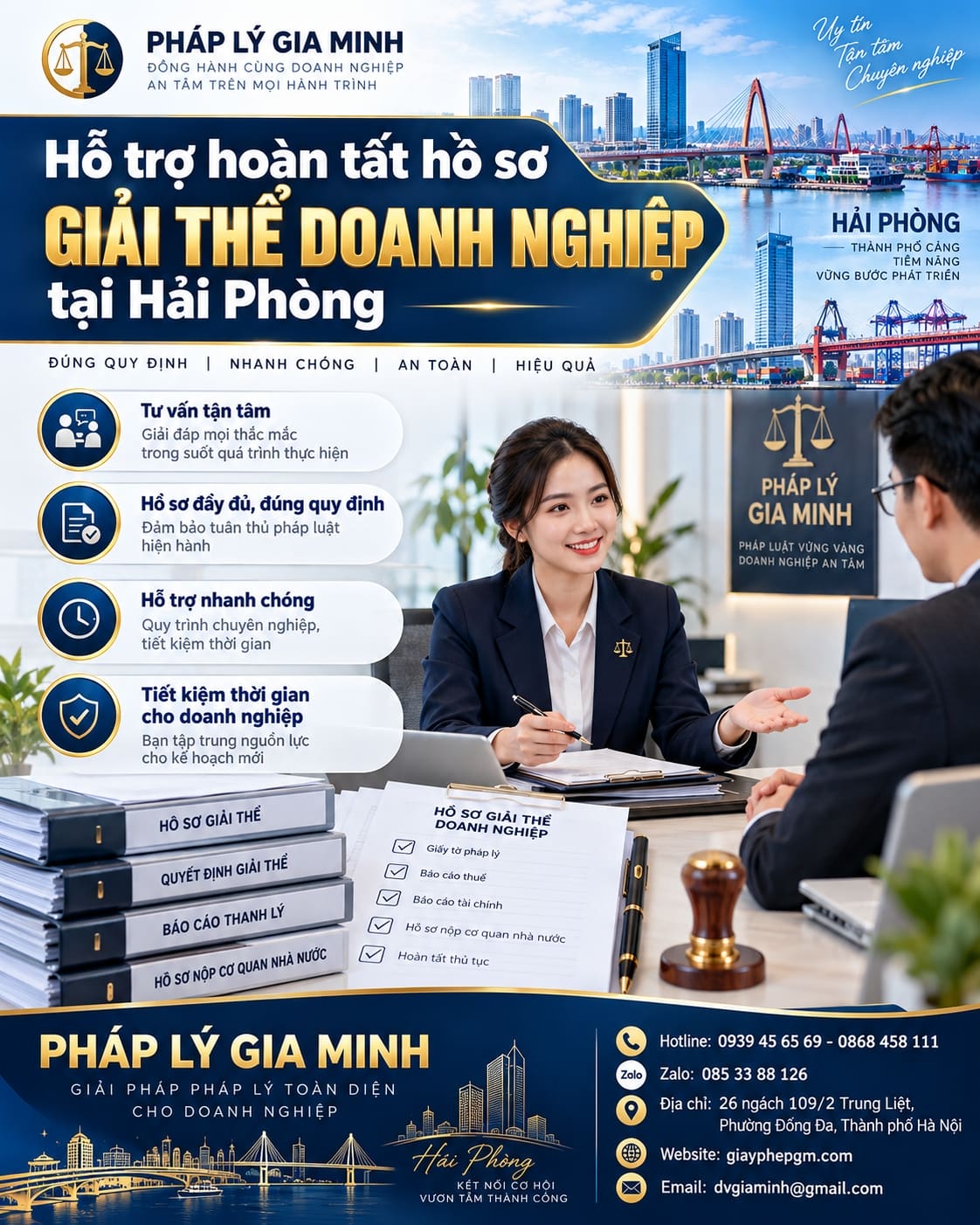 Hỗ trợ hoàn tất hồ sơ giải thể doanh nghiệp tại Hải Phòng