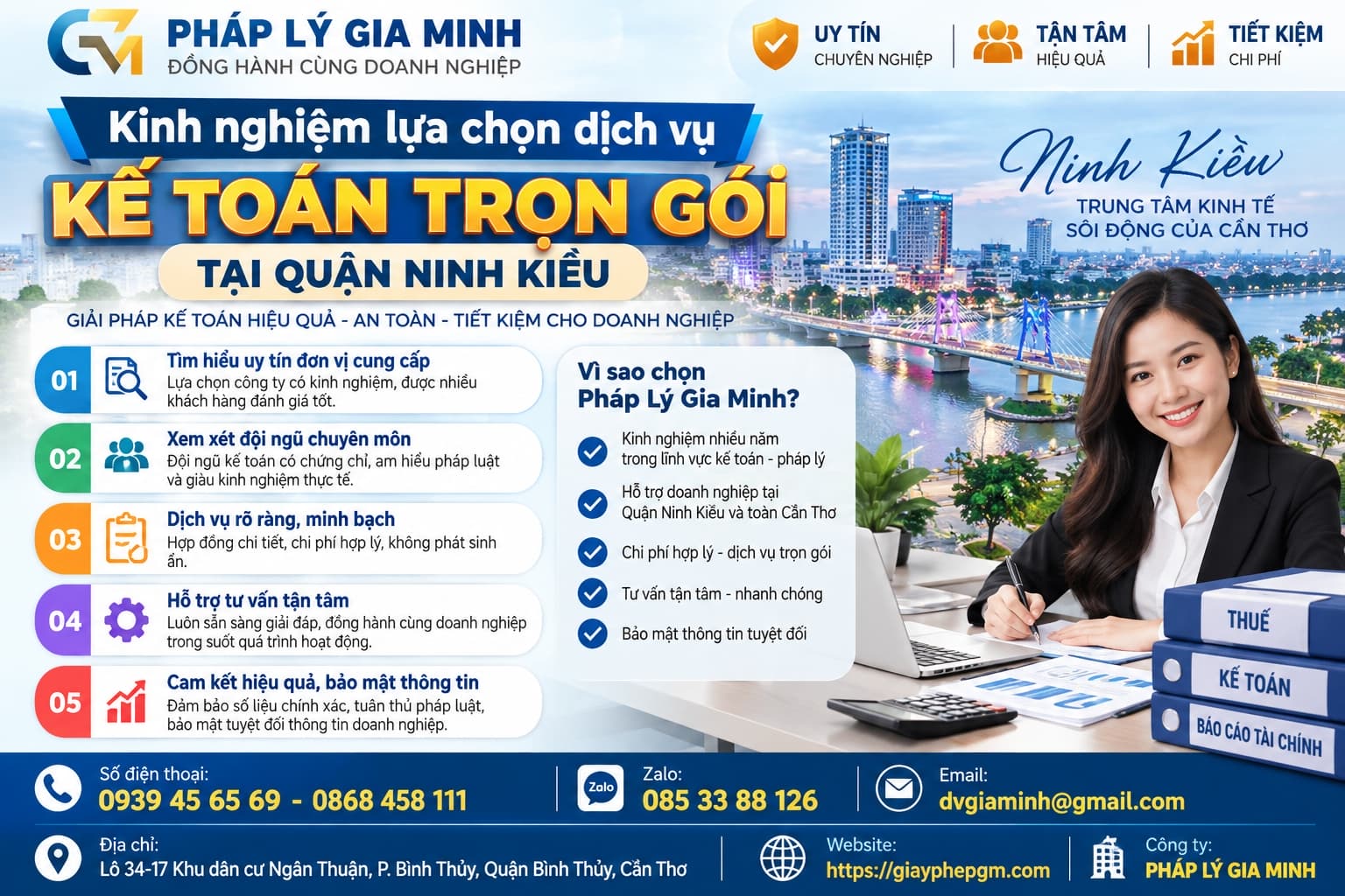 Kinh nghiệm lựa chọn dịch vụ Kế Toán Trọn Gói Tại Quận Ninh Kiều