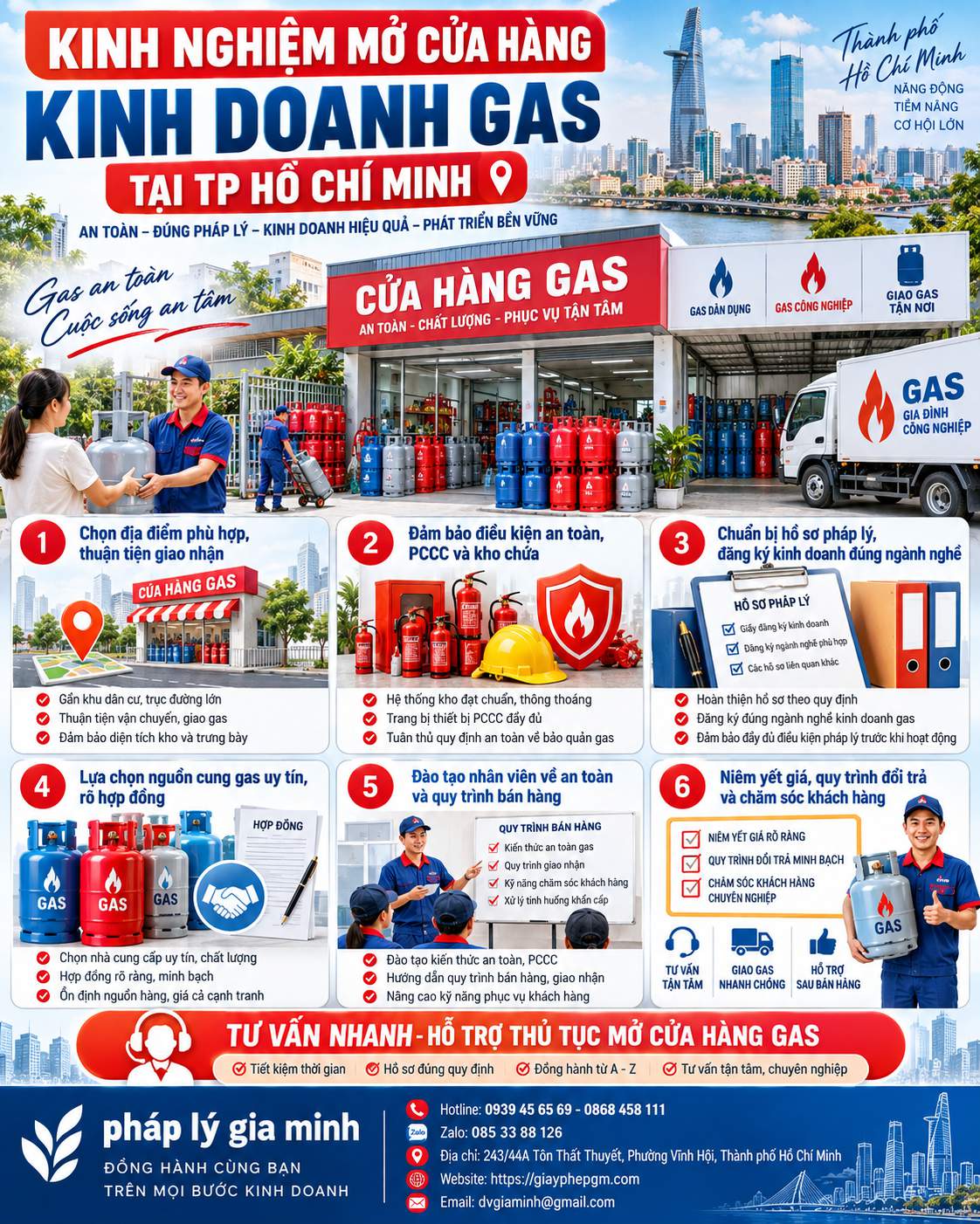 Kinh nghiệm mở cửa hàng kinh doanh gas tại TP Hồ Chí Minh
