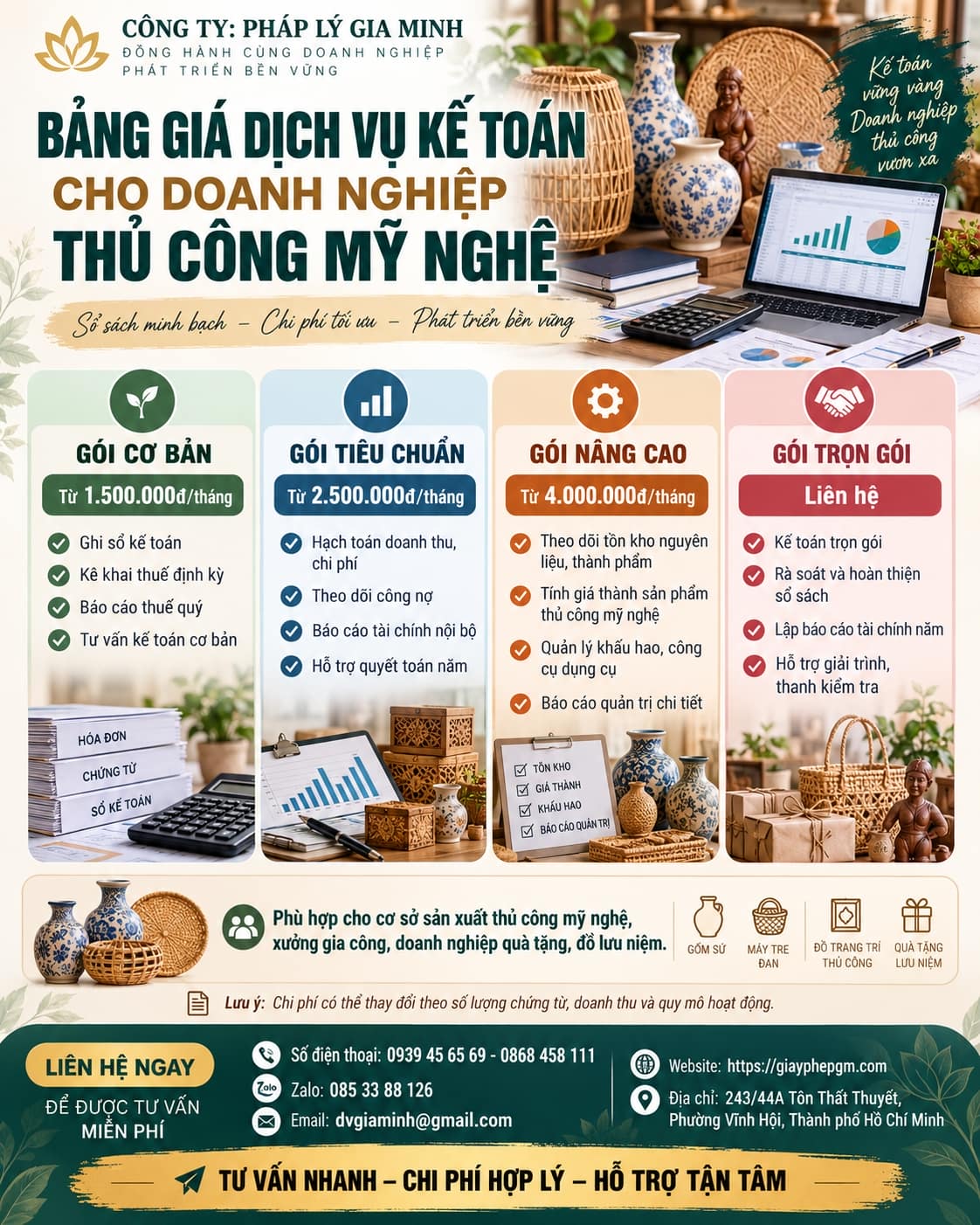 Quy trình kế toán doanh nghiệp thủ công mỹ nghệ Quy trình kế toán doanh nghiệp thủ công mỹ nghệ