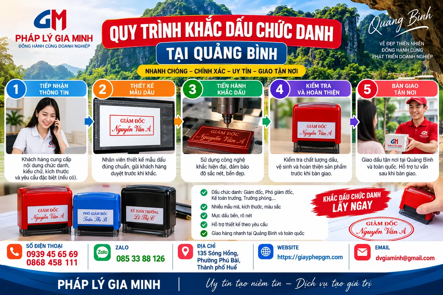 Quy Trình Khắc Dấu Chức Danh Tại Quảng Bình