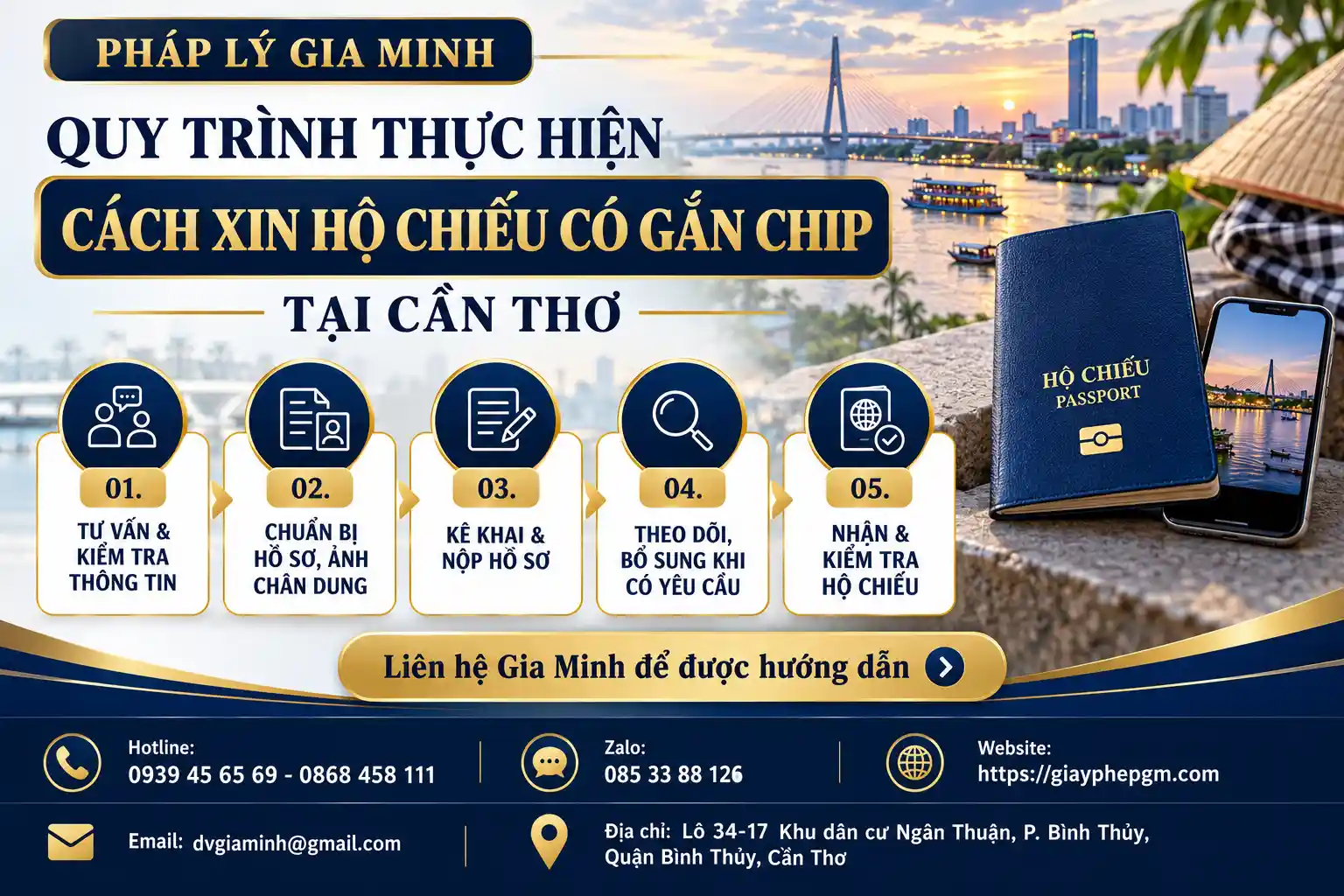 Quy Trình Xin Hộ Chiếu Gắn Chip Tại Cần Thơ