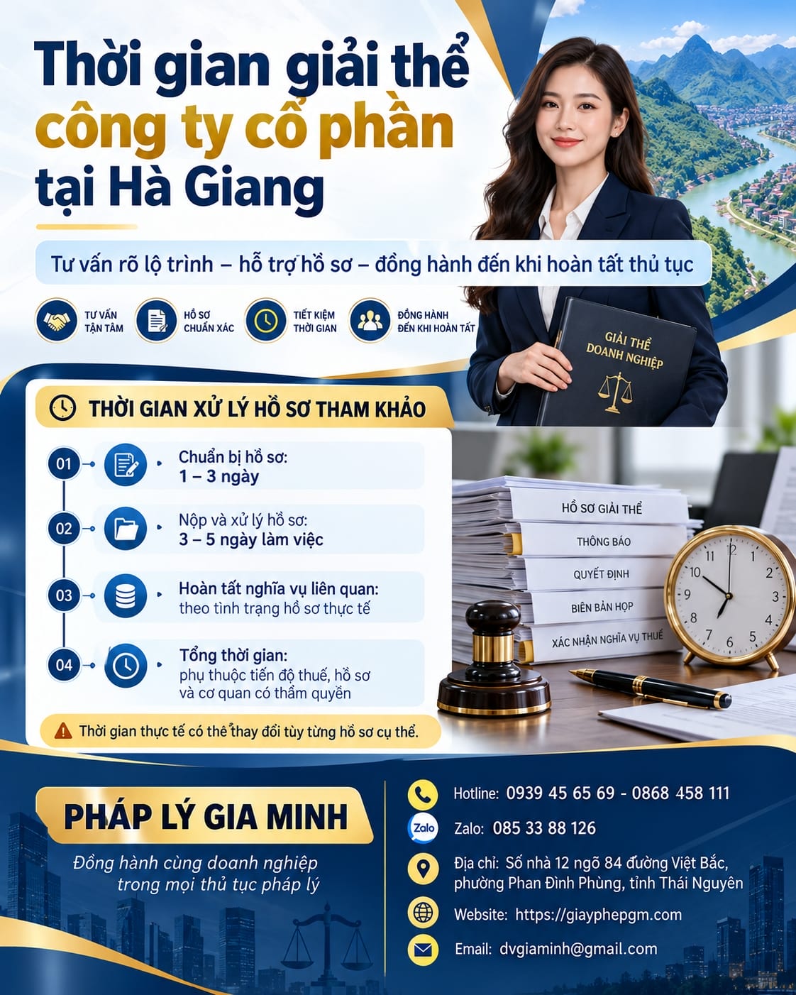 Thời gian giải thể công ty cổ phần tại Hà Giang