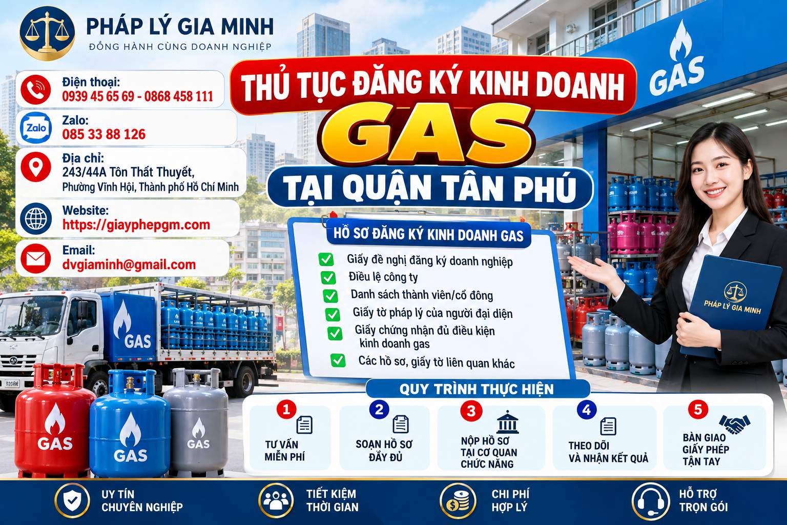 Thủ tục đăng ký kinh doanh gas tại quận Tân Phú