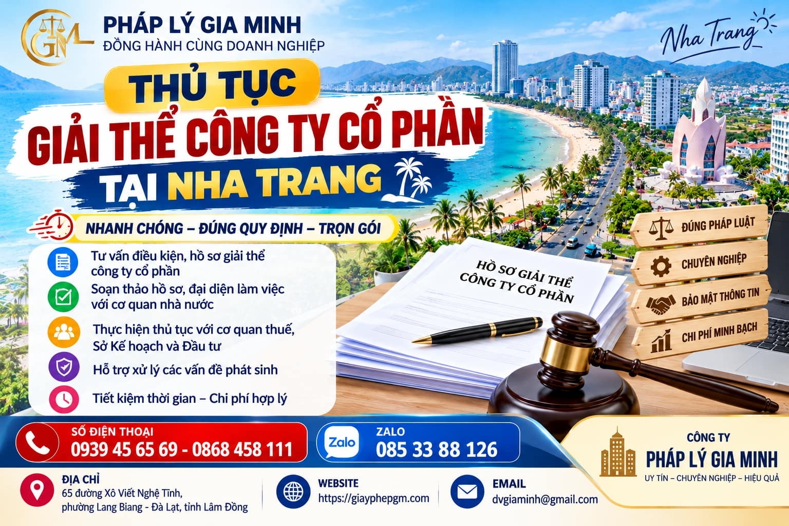 Thủ tục giải thể công ty cổ phần tại Nha Trang