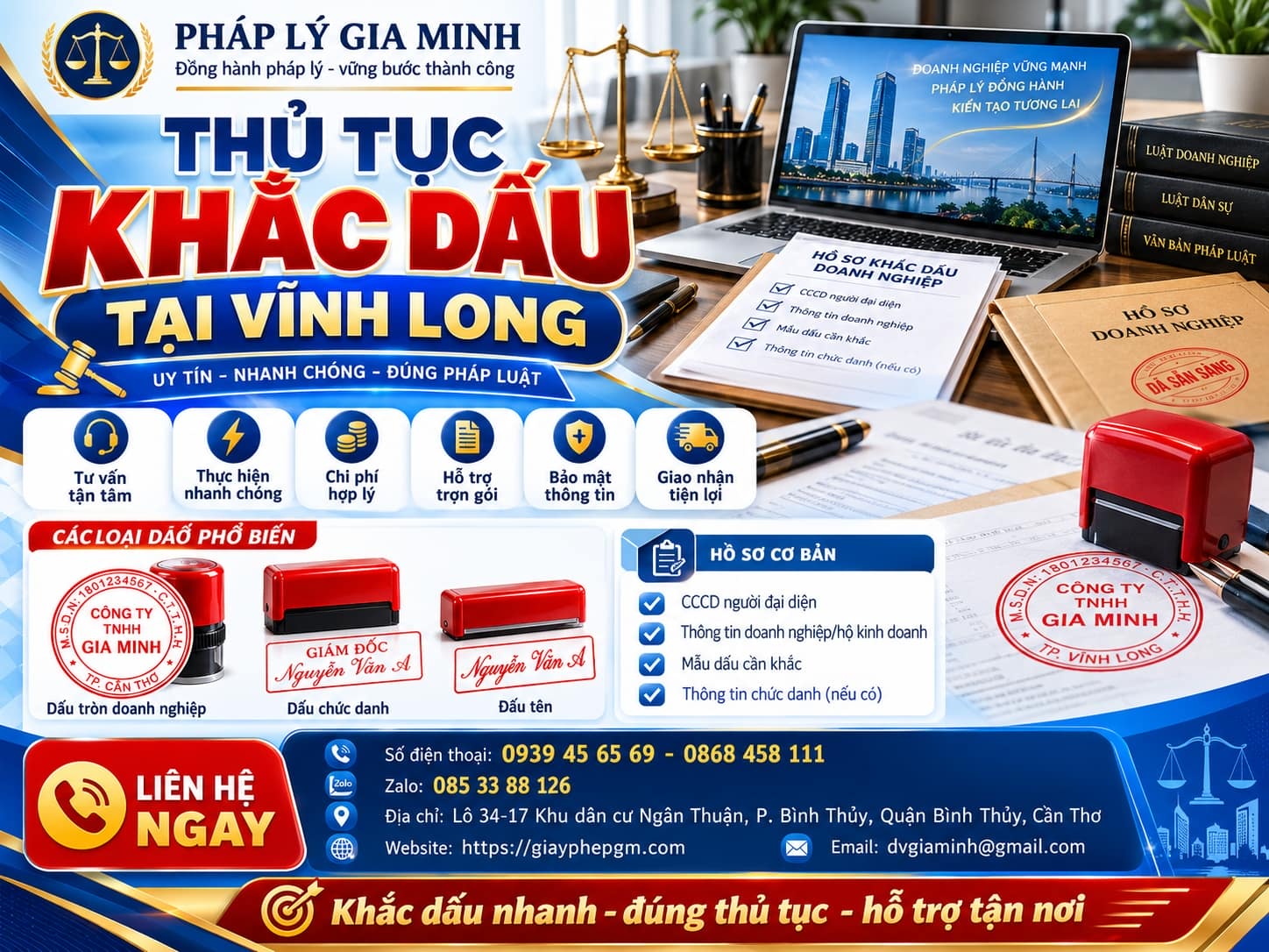 Thủ Tục Khắc Dấu Tại Vĩnh Long