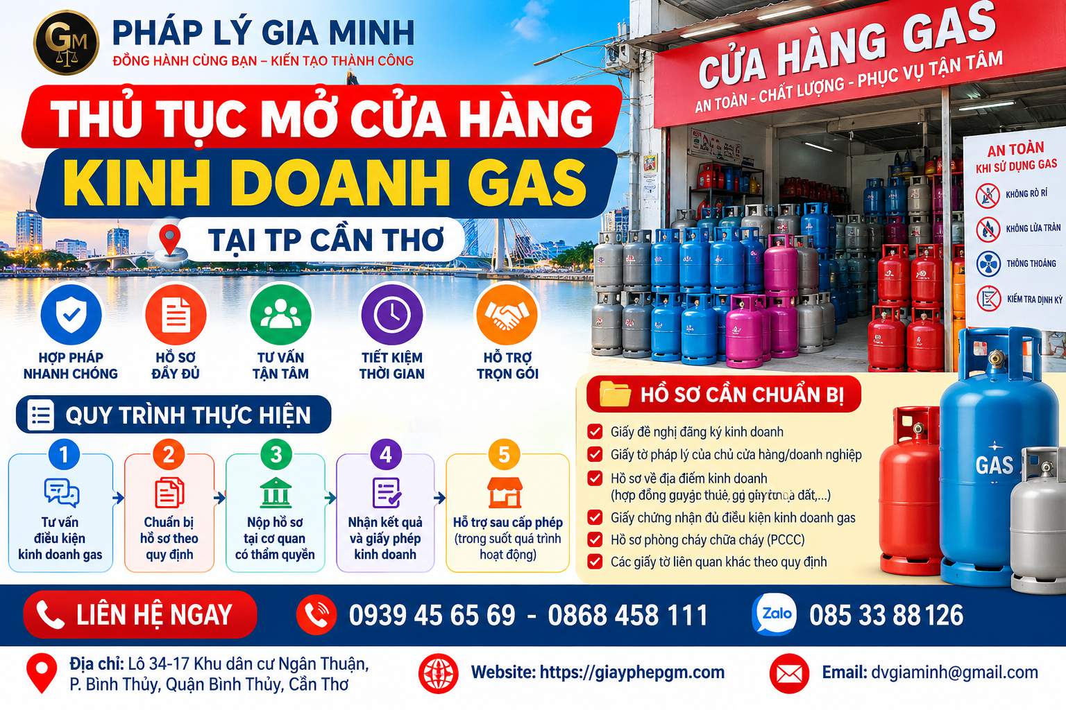 Thủ tục mở cửa hàng kinh doanh gas tại TP Cần Thơ Thủ tục mở cửa hàng kinh doanh gas tại TP Cần Thơ