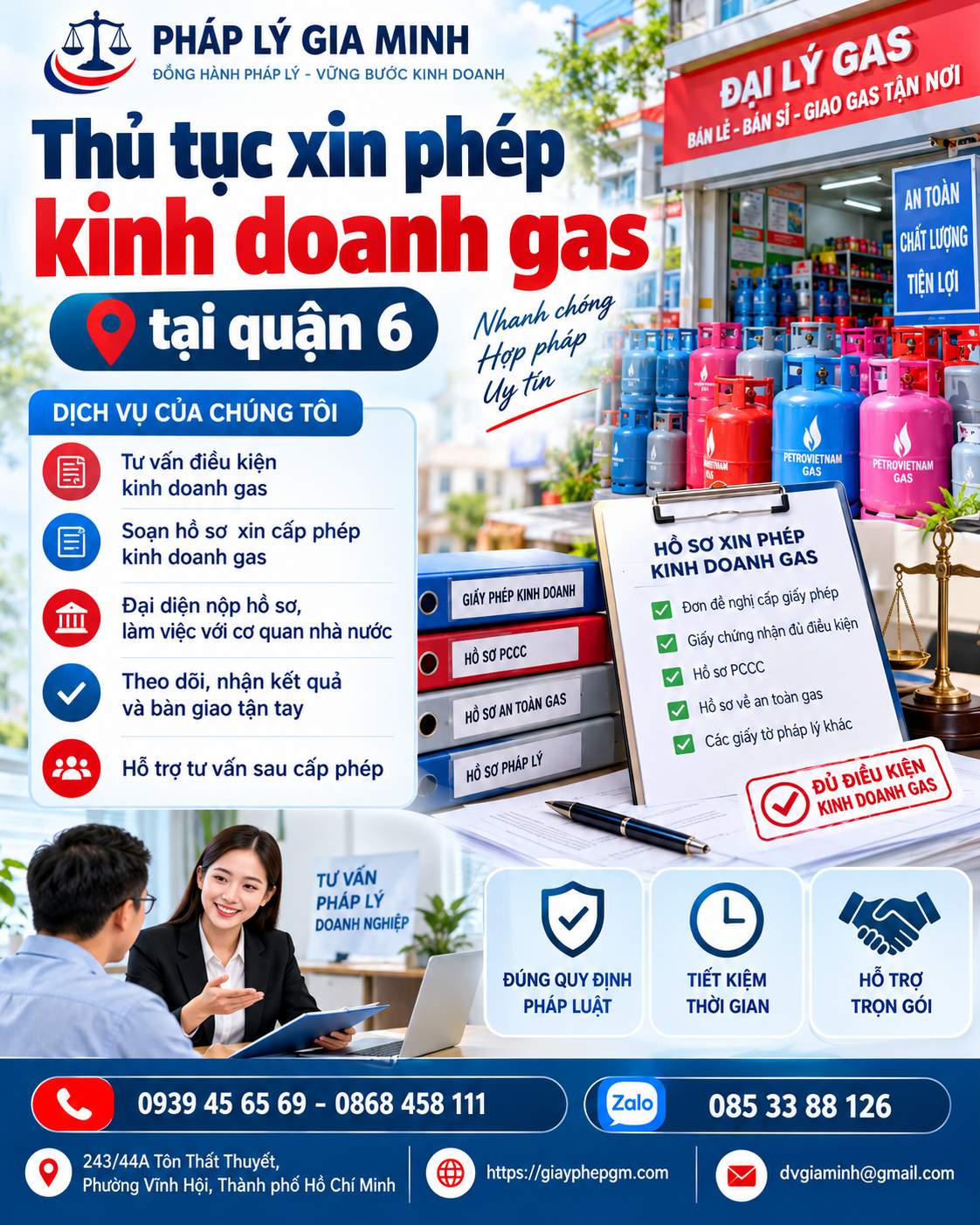 Thủ tục xin phép kinh doanh gas tại quận 6 Thủ tục xin phép kinh doanh gas tại quận 6